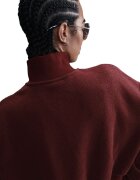 Nike Къс суитшърт с къс цип Тъмночервен