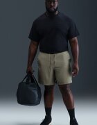 Nike Къс тренировъчен панталон с Dri-Fit и връзка Сиво-бежов