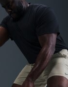 Nike Къс тренировъчен панталон с Dri-Fit и връзка Сиво-бежов