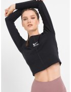 Nike Къса блуза с бродирано лого - Бял/Черен
