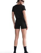 Nike Къса фитнес тениска със усукана фронтална част Черен