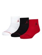 Nike Къси баскетболни чорапи Jordan - 3 чифта Червен/Черен/Бял