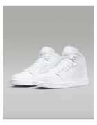 Nike Мъжки спортни обувки AIR JORDAN Mid 1 - бели - естествена кожа - гумена подметка 2c със система Air cushioning - модел 554724-136