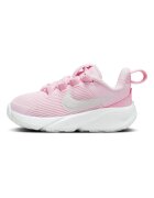 Nike Обувки Star Runner 4 за бягане със синтетика Пастелнорозов/Бял