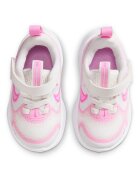 Nike Обувки за бягане Cosmic Runner с велкро Бял/Фуксия