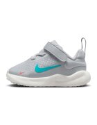 Nike Обувки за бягане Revolution 7 с велкро - Светло сив/Персийско зелено