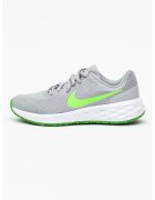 Nike Олекотени обувки Revolution 6 NN за бягане с лого - Пепеляво сиво/Електриково Зелено