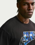 Nike Памучна тениска NSW TEE AIR с лого Черен