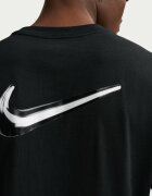 Nike Памучна тениска с лого отпред и отзад Черен/Бял