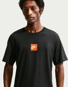 Nike Памучна тениска с овално деколте Черен