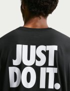 Nike Памучна тениска с овално деколте Черен