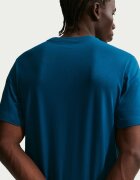 Nike Памучна тениска Sportswear с принт Бял/Тъмносин