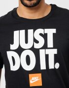 Nike Памучна тениска Sportswear с принт Черен