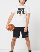 Nike Памучна тениска Sportswear с принт Черен/Бял