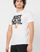 Nike Памучна тениска Sportswear с принт Черен/Бял
