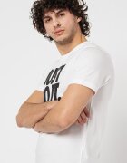 Nike Памучна тениска Sportswear с принт Черен/Бял