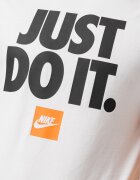 Nike Памучна тениска Sportswear с принт Черен/Бял