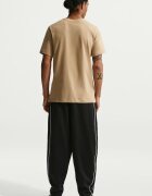 Nike Памучна тениска Sportswear с принт Черен/Светлокафяв