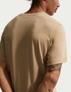 Nike Памучна тениска Sportswear с принт Черен/Светлокафяв