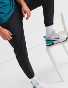 Nike Панталон за бягане с Dri Fit Черен/Сребрист