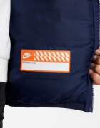 Nike Подплатено зимно яке с качулка Тъмносин
