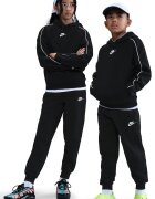 Nike Поларен спортен екип Club Бял/Черен