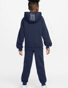Nike Поларен спортен екип Club Бял/Тъмносин