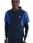 Nike Поларен спортен екип Club с цветен блок Бял/Син/Тъмносин