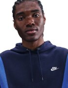 Nike Поларен спортен екип Club с цветен блок Бял/Син/Тъмносин
