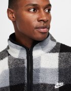 Nike Поларен суитшърт с къс цип и лого Прашно синьо/Избеляло черно/Бял