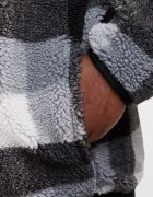 Nike Поларен суитшърт с къс цип и лого Прашно синьо/Избеляло черно/Бял