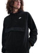 Nike Поларено худи Club с ръкави реглан Черен