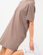 Nike Рокля-тениска Sportswear Essentials с овално деколте Кафяв/Сиво-кафяв