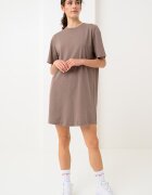 Nike Рокля-тениска Sportswear Essentials с овално деколте Кафяв/Сиво-кафяв