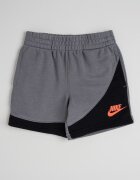 Nike Шорти с памук с еластична талия Черен/Сив меланж