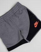 Nike Шорти с памук с еластична талия Черен/Сив меланж