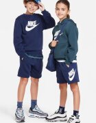 Nike Шорти Sportswear Club със скосени джобове Бял/Тъмносин