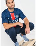 Nike Скосен футболен панталон с Dri-Fit - Бял/Тъмносин