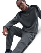 Nike Скосен спортен панталон с миди талия Черен/Tъмносив