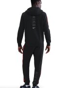 Nike Скосен спортен панталон с миди талия Червен/Черен