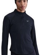 Nike Слим блуза за бягане Tempo Swoosh с овален подгъв Бял/Черен