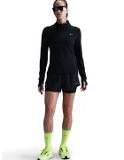 Nike Слим фитнес блуза с Dri Fit и лого - Черен/Сив