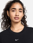 Nike Слим тениска с модал Черен/Бял