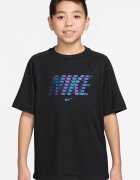 Nike Слим тениска за фитнес с контрастно лого Черен