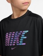 Nike Слим тениска за фитнес с контрастно лого Черен