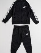 Nike Спортен екип с цип и лого Бял/Черен