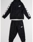 Nike Спортен екип с цип и лого - Бял/Черен