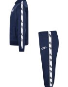 Nike Спортен екип с цип и лого Бял/Тъмносин