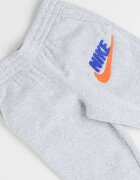 Nike Спортен панталон с памук с бродирано лого Сив меланж