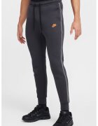 Nike Спортен панталон с памук с фосфоресциращи детайли - Оранжев/Антрацитно сиво